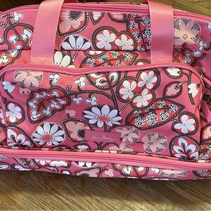 VERA BRADLEY LIGHTEN UP FOLDABLE ROLLING DUFFEL BLUSH PINK. 21"x10"x13”